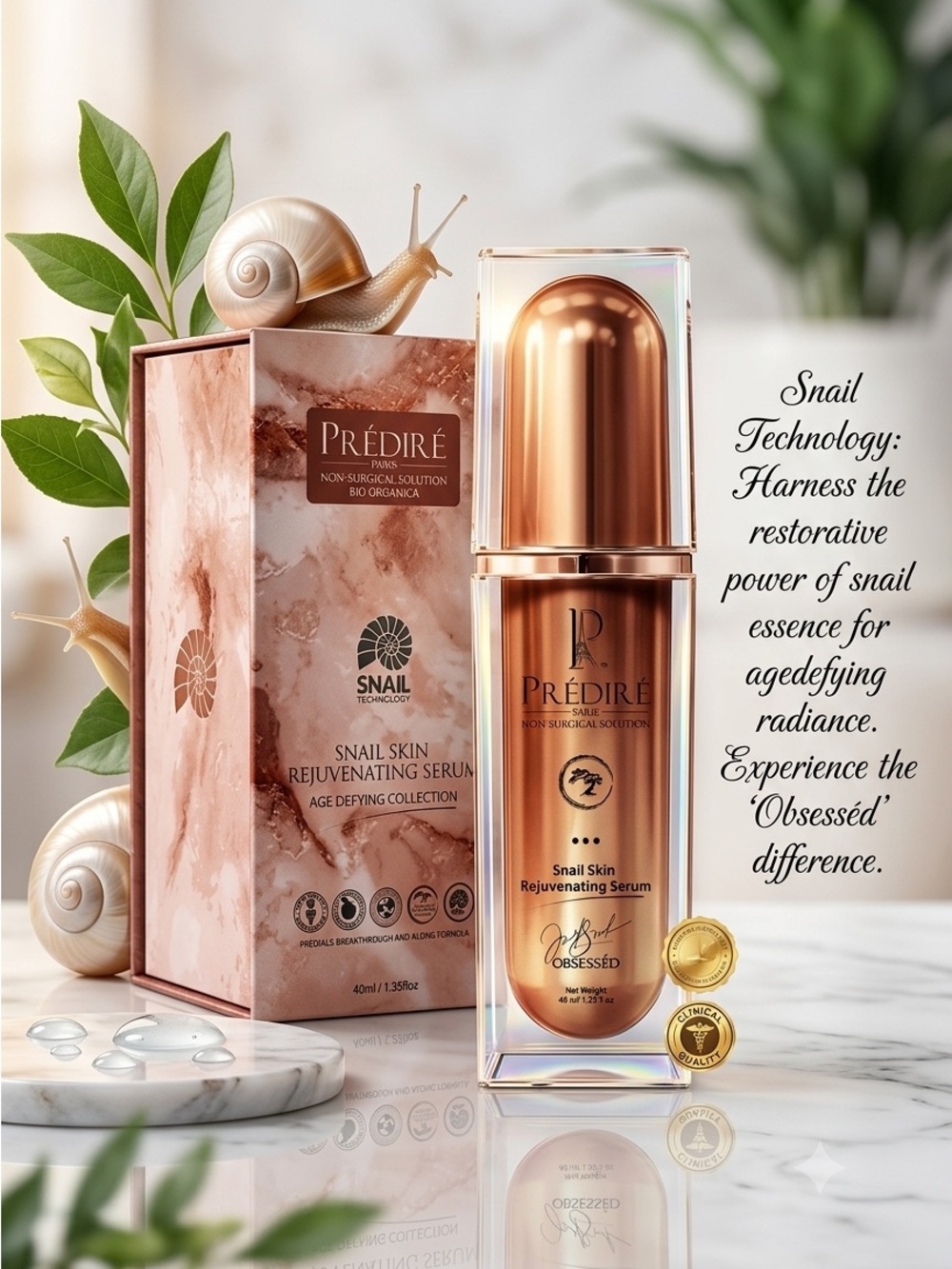 PREDIRE PARIS Snail Mucin Firming Skin Cell Renewal Serum~ Retail $980